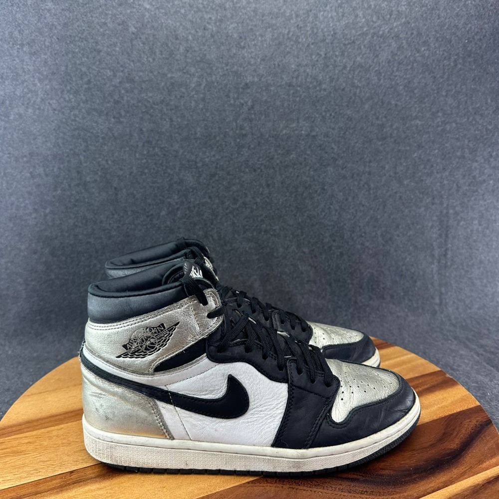 Nike Air Jordan 1 Retro High OG Women's 10.5 Silver Toe/Black CD0461-001